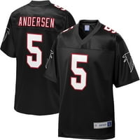 NFL_ PRO Line Muške morton Andersen Black Atlanta Falcons_ Vintage Petirod dres playey