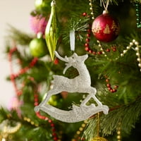 Ukrasi za božićne ukrase za božićno svjetlo Glitter viseći figurinski ukras za ukrašavanje božićnih