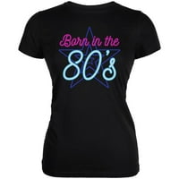 Retro 80-ih neonski znak rođen u osamdesetih juniora meka majica crna x-lg