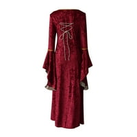 Ležerna haljina za žene Vintage Celtic Podna dužina renesanse gotičke haljine 2xl