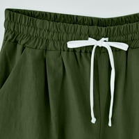ZZWXWB Hlače za ženska modna modna dana za modnu nezavisnost Print Capris Kratke kratke hlače Vojska