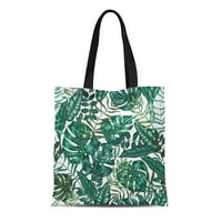 Platno tote torba Grafička umjetnička tropska priroda uzorka u obliku džungle Moderni lovi prenoseći