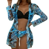 Pomoću za žene visoki struk Bikinis bikini set pokrovite kupaći kostim za žene push up kupaće kostime