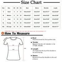 Bigersell Ljetni vrhovi Žene V-izrez Graphic Print Majice Modne udobne ženske bluze vrhovi ženskih plus