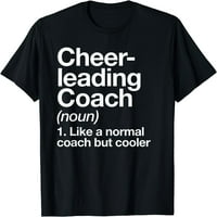 Cheerleading Definicija trenera Sports Funny Trener School Majica Crni medij