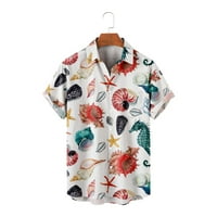 Muške i dječačke ljetne havajske majice morski život Ispis Regularni fit casual majica s kratkim rukavima