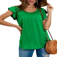 Ljetna kratka rukava Solidna boja Žene Jednostavna šifonska bluza Ležerne prilike