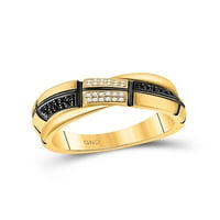 Jewels 14kt žuti zlatni ženski okrugli crni boja poboljšani dijamantni prsten za prsten CTTW