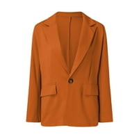 Aaiyomet ženska ležerna bluže odijelo set Poslovni poslovni gumb s dugim rukavima Svečana jakna + pantnim
