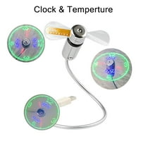 Mini USB LED sat Real vremenske temperature prikazuje ljetni ventilator za hlađenje
