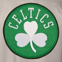 Muški JH dizajn Siva Boston Celtics Poly Twill Jacket
