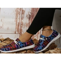 Colisha Dame Loafers Comfort Casual cipele Širina širine Brod cipela za cipele Lagani stanovi na platnu Loafer Colorful 8.5