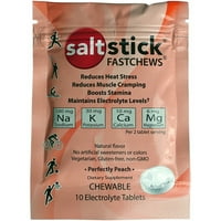 Saltstick FastChews tablete za žvakanje elektrolita Pop: Bo paketi, savršeno breskva
