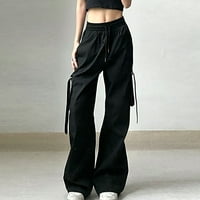 Jyeity ženska jesena moda, ulični stil retro multi džep teretni hlače kaiš nacrtavaju ravne pantalone