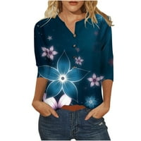 GAECUW V majice za žene Grafički vrhovi Bluze s kratkim rukavima Ther Regularne fit pulover TEES T-majice