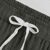 Ženske kratke hlače Klasični džepovi u obliku nepravilne vučne hlače labave solidne žene moda tamno