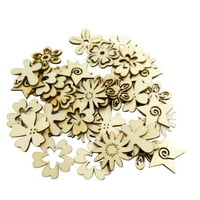 Rustikalni CUT MDF Drveni cvjetovi oblici drvene ukrasne obrt Drvene stol konfete, uljepnice, rasipači, pozivi, dekor za sto
