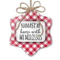 Božićni ukrast'ay dom sa mojim molossusom jednostavnim izrekama crvene plairane neonblond