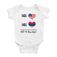50% Armenska + 50% Amerikanac = 100 +% Prekrasna slatka odjeća za bebe Bodi za dječaka