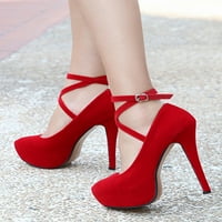 Gomelly Womento na petu gležnja haljina za haljinu pumpa šiljasti plijesni cipele Comfort cipele na cipelama noćne klupske sandale za obnavljanje rublja crvena 11.5