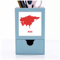 Red Asia ilustracija mapa uzorak uzorak opskrbljuje karticu držača Olovke organizatora