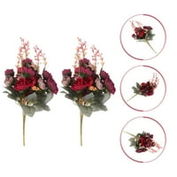 Simulirani rose Bouquet Decor Decor Diiy Cvjetni ukras za vjenčanje Flower Prop