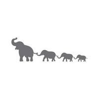 Elephant Obiteljski naljepnica Decel Die Cut - samoljepljivi vinil - Vremenska zaštitna - izrađena u SAD - Mnogo boja i veličina - ljubavnik životinja