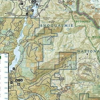 National Geographic TI karta Nacionalnog parka sjevernih kaskada - Washington