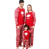 Usklađivanje porodične pidžame setovi Božićne PJ-ove snježne jelene Ispis Raglan Top i Hlače Jammyes