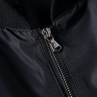 Semimay Men Casual Pismo Ispis štanda Ogrlica sa zatvaračem Pocketna jakna Lagana lagana teen kaput
