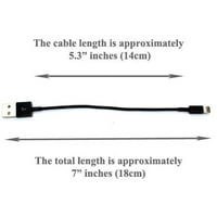 Crni kratki USB kabel brzi punjač za sinkronizaciju žičane kabel za prijenos podataka