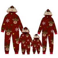 Verugu božićne pidžame za obitelj, Onesie pidžamas Božićni podudaranje PJS Spavaće setove, jedna kapuljača