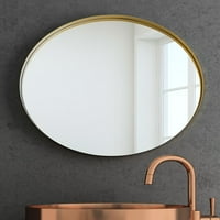 Crno zlato okruglo Ovalna kupaonica ogledala - krug ogledalo metalni okvir okrugli modernog zidnog ogledala