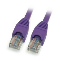 1ft CAT5E Ethernet RJ patch kabel, nasukan, bezobziran podignut, ljubičasta