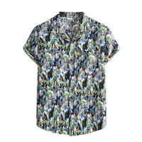 Ljetni vrhovi, čišćenje muške modne etničke kratkih rukava casual tiska havajska majica majica