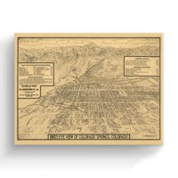 Kolorado Springs Colorado Platno Karta Vintage Wall Art