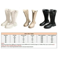 Ferndule Dame Chunky Heel visoki boot radovi modni patentni zatvarač bez klizanja platforma visoke cipele