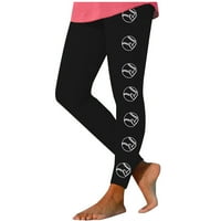 Poslovne casual pantalone za žene Visoki print struk Yoga Dugi joga Pant Abdomen Control Trening tekući