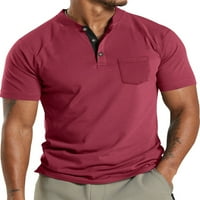 NOLLA MENS Ljetni vrhovi V izrez Polo majica Solid Color T majice Muškarci Ležerne majica Kratki rukav
