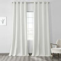 Starlight off white termički posteljina tkanja tkanje BlackOut Gromet zavjesa, zrnca od bijele, 50W