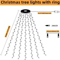 Božićna svjetla sa prstenom, niyattn božićna svjetla 6,6ft Strands LED sa režimima osvjetljenja, vanjskim