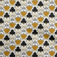 Onuone pamuk poken tamno senf tkanina poker kartica DIY odjeća prekrivajući tkaninu ispis tkanina sa dvorištem širom
