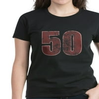 Cafepress - 50. rođendan crveno grunge ženska tamna majica - Ženska tamna majica