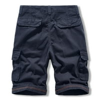 Leesechin muns Cargo kratke hlače Ljeto Activeweward Workout Hotcos Solid Color Button Multi-džepne sportske hlače