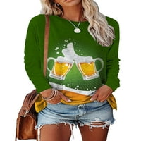 Dame majica pivo mjehurić Ispis majica Oktoberfest vrhovi ženske ležerne tuničke bluze Dnendawer pulover