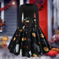 Hallowen haljina o vratu Bowknot Bat labav haljina haljine za Noć vještica