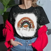 Cotonie ženske casual s kratkim rukavima Digitalni tisak Okrugli izrez labav majica Bluza VELIKA PRODAJA