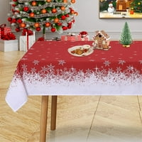 Božićni stolnjak, Xmas Snowflake Print Vodootporni dekor poklopca stola