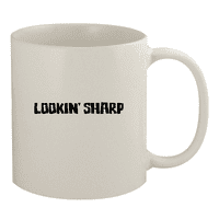 Look 'Sharp - 11oz keramičke bijele kafe šalice