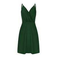 Plus size Ljetne haljine za žene Casual Wrap V izrez kratki rukav labav FIT A-line Flowy izlaska mini